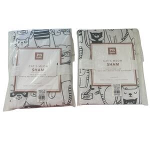 New Pottery Barn Teen Cat's Meow Pillow Standard Sham (set of 2)